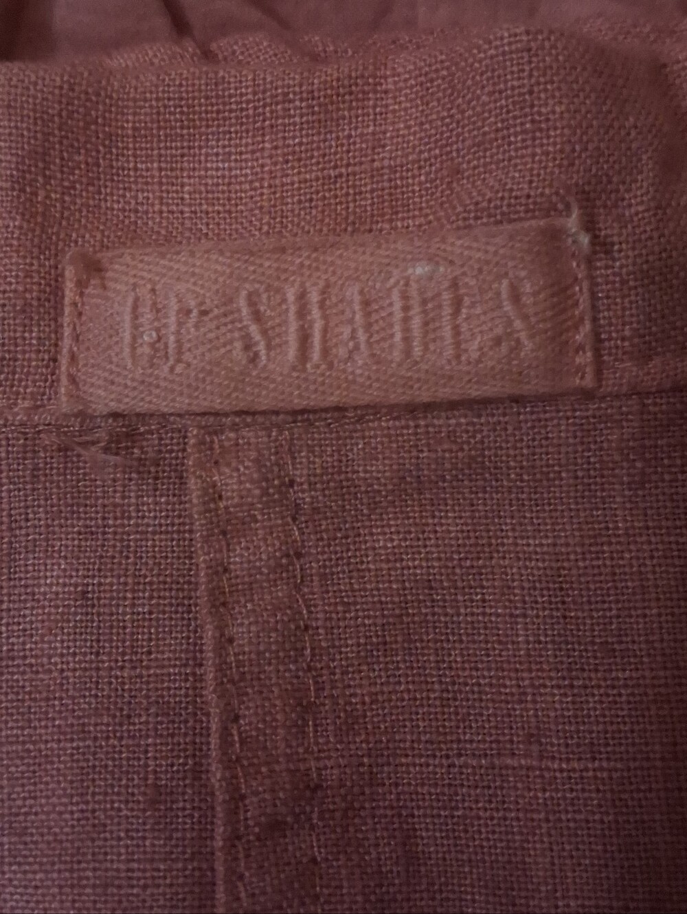 CP Shades Rust Linen Ruffle Blazer Jacket - Picture 8 of 10